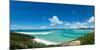 A panoramic view of the world-famous Whitehaven Beach on Whitsunday Island, Queensland, Australia-Logan Brown-Mounted Photographic Print
