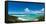 A panoramic view of the world-famous Whitehaven Beach on Whitsunday Island, Queensland, Australia-Logan Brown-Framed Stretched Canvas