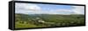 A Panoramic View of the Wye Valley Near Erwood, Powys, Wales, United Kingdom, Europe-Graham Lawrence-Framed Stretched Canvas
