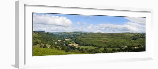 A Panoramic View of the Wye Valley Near Erwood, Powys, Wales, United Kingdom, Europe-Graham Lawrence-Framed Photographic Print