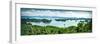 A panoramic view on the islands of Qiandaohu (Thousand Islands) Lake, Chunan, Zhejiang, China, Asia-Andreas Brandl-Framed Photographic Print