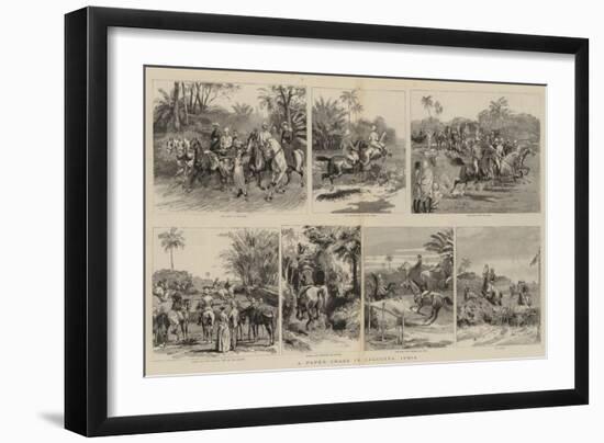 A Paper Chase in Calcutta, India-null-Framed Giclee Print