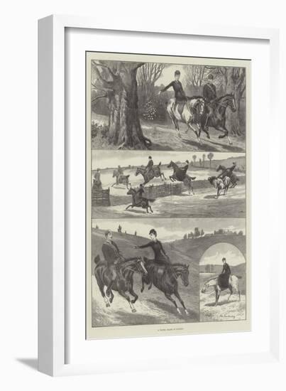 A Paper Chase in Surrey-null-Framed Giclee Print