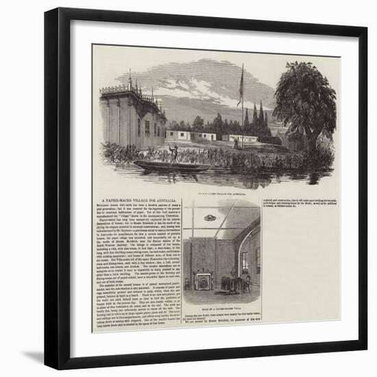 A Papier-Mache Village for Australia-null-Framed Giclee Print