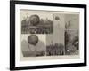 A Parachute Descent at Bombay-null-Framed Giclee Print