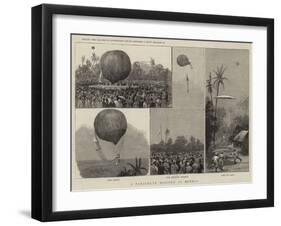 A Parachute Descent at Bombay-null-Framed Giclee Print