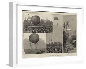 A Parachute Descent at Bombay-null-Framed Giclee Print