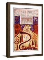 A Paradise Garden, Persian Miniature, C1300-null-Framed Giclee Print