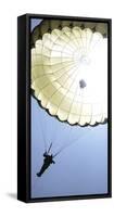 A Paratrooper Descends onto the Drop Zone-null-Framed Stretched Canvas