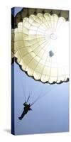 A Paratrooper Descends onto the Drop Zone-null-Stretched Canvas