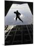 A Paratrooper Salutes As He Jumps Out of a C-130J Super Hercules-Stocktrek Images-Mounted Photographic Print