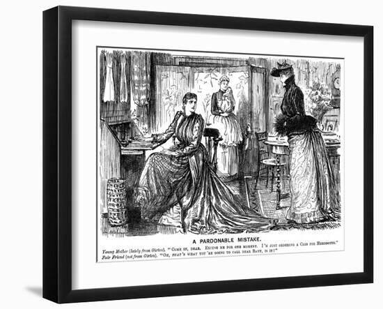 A Pardonable Mistake, 1889-George Du Maurier-Framed Giclee Print