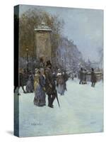 A Paris, La Promenade-Jean Francois Raffaelli-Stretched Canvas