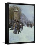 A Paris, La Promenade-Jean Francois Raffaelli-Framed Stretched Canvas