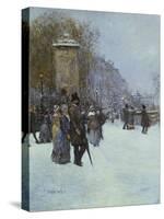 A Paris, La Promenade-Jean Francois Raffaelli-Stretched Canvas