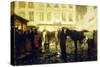 A Paris Street, Evening-Victor Gilsoul-Stretched Canvas
