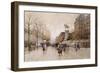 A Paris Street Scene-Eugene Galien-Laloue-Framed Premium Giclee Print