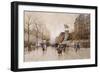 A Paris Street Scene-Eugene Galien-Laloue-Framed Premium Giclee Print