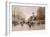 A Paris Street Scene-Eugene Galien-Laloue-Framed Premium Giclee Print