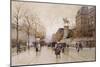 A Paris Street Scene-Eugene Galien-Laloue-Mounted Premium Giclee Print