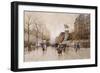 A Paris Street Scene-Eugene Galien-Laloue-Framed Giclee Print