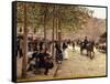 A Paris Street; Une Avenue Parisienne, C.1880-Jean Béraud-Framed Stretched Canvas