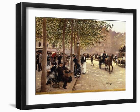 A Paris Street; Une Avenue Parisienne, C.1880-Jean Béraud-Framed Giclee Print