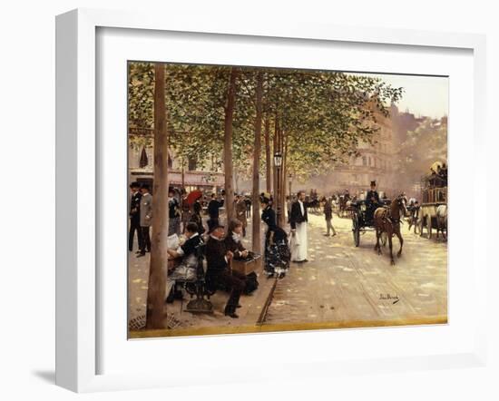 A Paris Street; Une Avenue Parisienne, C.1880-Jean Béraud-Framed Giclee Print