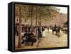 A Paris Street; Une Avenue Parisienne, C.1880-Jean Béraud-Framed Stretched Canvas