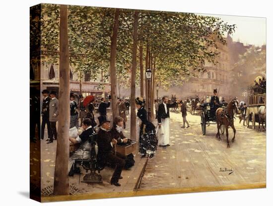 A Paris Street; Une Avenue Parisienne, C.1880-Jean Béraud-Stretched Canvas