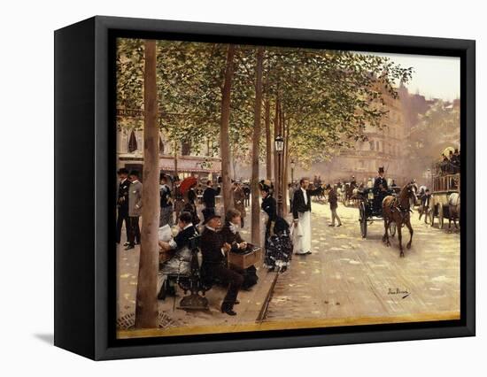 A Paris Street-Jean Béraud-Framed Stretched Canvas