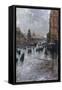 A Paris Street-Attilio Pratella-Framed Stretched Canvas