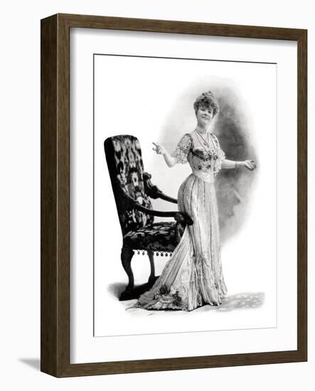 A Parisian Actress, Mademoiselle Charlotte Wiehe, 1901-Charles Reutlinger-Framed Giclee Print