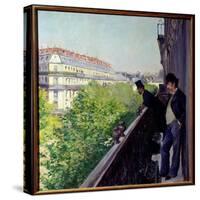A Parisian Balcony in 1880 Painting by Gustave Caillebotte (1848-1894) 1880 Dim. 0,6X0,66 M Private-Gustave Caillebotte-Stretched Canvas