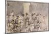 A Parisian Boulevard, 1880 (W/C on Paper)-Jean Louis Forain-Mounted Giclee Print