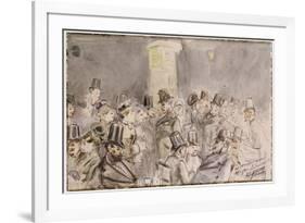 A Parisian Boulevard, 1880 (W/C on Paper)-Jean Louis Forain-Framed Giclee Print