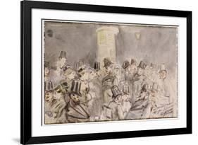 A Parisian Boulevard, 1880 (W/C on Paper)-Jean Louis Forain-Framed Giclee Print