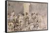 A Parisian Boulevard, 1880 (W/C on Paper)-Jean Louis Forain-Framed Stretched Canvas