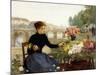 A Parisian Flower Market-Victor Gabriel Gilbert-Mounted Giclee Print