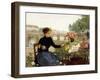 A Parisian Flower Market-Victor Gabriel Gilbert-Framed Giclee Print