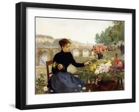 A Parisian Flower Market-Victor Gabriel Gilbert-Framed Giclee Print