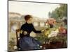 A Parisian Flower Market-Victor Gabriel Gilbert-Mounted Giclee Print