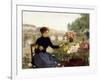 A Parisian Flower Market-Victor Gabriel Gilbert-Framed Giclee Print