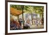 A Parisian Flower Market-Eugene Auguste Francois Deully-Framed Giclee Print