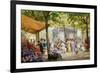 A Parisian Flower Market-Eugene Auguste Francois Deully-Framed Giclee Print