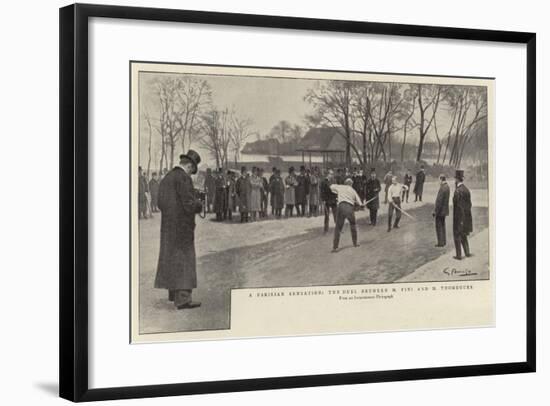 A Parisian Sensation, the Duel Between M Pini and M Thomeguex-null-Framed Giclee Print