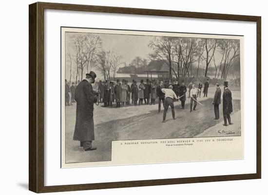 A Parisian Sensation, the Duel Between M Pini and M Thomeguex-null-Framed Giclee Print