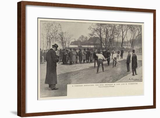 A Parisian Sensation, the Duel Between M Pini and M Thomeguex-null-Framed Giclee Print