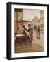 A Parisian Street Scene-Francesco Miralles Galaup-Framed Giclee Print