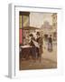 A Parisian Street Scene-Francesco Miralles Galaup-Framed Giclee Print